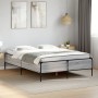 Estructura cama madera ingeniería metal gris Sonoma 140x190 cm de vidaXL, Camas y somieres - Ref: Foro24-3279810, Precio: 141...