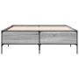 Estructura cama madera ingeniería metal gris Sonoma 140x190 cm de vidaXL, Camas y somieres - Ref: Foro24-3279810, Precio: 141...