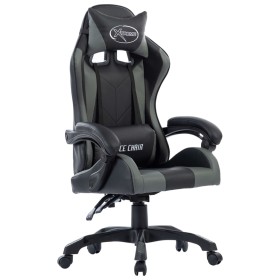 Silla gaming de cuero sintético gris de vidaXL, Sillas de oficina - Ref: Foro24-287980, Precio: 183,99 €, Descuento: %