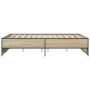 Estructura cama madera ingeniería metal roble Sonoma 120x190 cm de vidaXL, Camas y somieres - Ref: Foro24-3279908, Precio: 12...