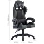 Silla gaming de cuero sintético gris de vidaXL, Sillas de oficina - Ref: Foro24-287980, Precio: 183,62 €, Descuento: %