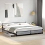 Cama con cajones madera ingeniería gris Sonoma 200x200 cm de vidaXL, Camas y somieres - Ref: Foro24-3279915, Precio: 196,99 €...