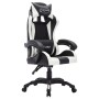 Silla gaming con luces LED RGB cuero sintético blanco y negro de vidaXL, Sillas de oficina - Ref: Foro24-288001, Precio: 187,...