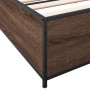 Oak brown metal engineered wood bed frame 180x200 cm by vidaXL, Beds and slatted bases - Ref: Foro24-3279831, Price: 152,36 €...