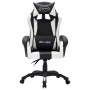 Silla gaming con luces LED RGB cuero sintético blanco y negro de vidaXL, Sillas de oficina - Ref: Foro24-288001, Precio: 187,...