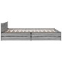 Cama con cajones madera ingeniería gris Sonoma 120x190 cm de vidaXL, Camas y somieres - Ref: Foro24-3279955, Precio: 174,58 €...