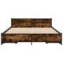 Cama con cajones madera de ingeniería roble ahumado 140x200 cm de vidaXL, Camas y somieres - Ref: Foro24-3279934, Precio: 182...