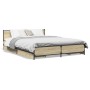 Cama con cajones madera ingeniería roble Sonoma 135x190 cm de vidaXL, Camas y somieres - Ref: Foro24-3279948, Precio: 169,36 ...