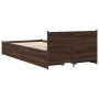 Oak brown engineered wood bed with drawers 75x190 cm by vidaXL, Beds and slatted bases - Ref: Foro24-3279976, Price: 145,21 €...