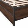 Oak brown engineered wood bed with drawers 75x190 cm by vidaXL, Beds and slatted bases - Ref: Foro24-3279976, Price: 145,21 €...