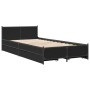 Schwarzes Holzwerkstoffbett mit Schubladen 90x190 cm von vidaXL, Betten und Lattenroste - Ref: Foro24-3279957, Preis: 151,01 ...