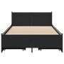 Black engineered wood bed with drawers 100x200 cm by vidaXL, Beds and slatted bases - Ref: Foro24-3279962, Price: 152,54 €, D...