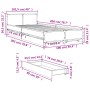 Cama con cajones madera de ingeniería negro 100x200 cm de vidaXL, Camas y somieres - Ref: Foro24-3279962, Precio: 152,54 €, D...