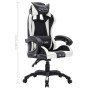 Silla gaming con luces LED RGB cuero sintético blanco y negro de vidaXL, Sillas de oficina - Ref: Foro24-288001, Precio: 187,...