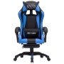 Gaming-Stuhl mit Fußstütze aus blauem und schwarzem Kunstleder von vidaXL, Bürostühle - Ref: Foro24-287986, Preis: 173,53 €, ...