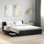 Black engineered wood bed frame with drawers 160x200 cm by vidaXL, Beds and slatted bases - Ref: Foro24-3279922, Price: 237,9...