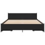 Black engineered wood bed frame with drawers 160x200 cm by vidaXL, Beds and slatted bases - Ref: Foro24-3279922, Price: 237,9...