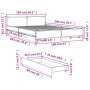 Black engineered wood bed frame with drawers 160x200 cm by vidaXL, Beds and slatted bases - Ref: Foro24-3279922, Price: 237,9...