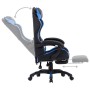 Gaming chair with footrest blue and black synthetic leather by vidaXL, Office chairs - Ref: Foro24-287986, Price: 173,53 €, D...