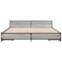 Cama con cajones madera ingeniería gris Sonoma 180x200 cm de vidaXL, Camas y somieres - Ref: Foro24-3279920, Precio: 192,58 €...