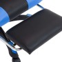 Silla gaming con reposapiés cuero sintético azul y negro de vidaXL, Sillas de oficina - Ref: Foro24-287986, Precio: 173,53 €,...