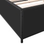 Engineered wood and black metal bed frame 140x190cm by vidaXL, Beds and slatted bases - Ref: Foro24-3279852, Price: 129,14 €,...