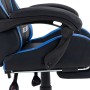 Silla gaming con reposapiés cuero sintético azul y negro de vidaXL, Sillas de oficina - Ref: Foro24-287986, Precio: 173,53 €,...