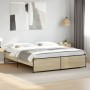 Estructura cama madera ingeniería metal roble Sonoma 180x200 cm de vidaXL, Camas y somieres - Ref: Foro24-3279873, Precio: 14...