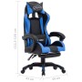 Gaming-Stuhl mit Fußstütze aus blauem und schwarzem Kunstleder von vidaXL, Bürostühle - Ref: Foro24-287986, Preis: 173,53 €, ...