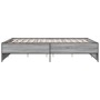 Estructura cama madera ingeniería metal gris Sonoma 140x200 cm de vidaXL, Camas y somieres - Ref: Foro24-3279890, Precio: 139...