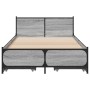 Sonoma gray engineered wood bed with drawers 90x190 cm by vidaXL, Beds and slatted bases - Ref: Foro24-3279960, Price: 151,18...