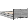 Sonoma gray engineered wood bed with drawers 90x190 cm by vidaXL, Beds and slatted bases - Ref: Foro24-3279960, Price: 151,18...