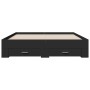 Cama con cajones madera de ingeniería negro 140x200 cm de vidaXL, Camas y somieres - Ref: Foro24-3280385, Precio: 194,76 €, D...