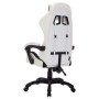 Silla gaming con luces LED RGB cuero sintético blanco y negro de vidaXL, Sillas de oficina - Ref: Foro24-288005, Precio: 199,...