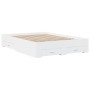 Cama con cajones madera de ingeniería blanco 120x200 cm de vidaXL, Camas y somieres - Ref: Foro24-3280391, Precio: 187,04 €, ...