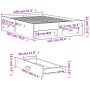 Weißes Holzwerkstoffbett mit Schubladen 120x200 cm von vidaXL, Betten und Lattenroste - Ref: Foro24-3280391, Preis: 187,04 €,...