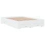 Cama con cajones madera de ingeniería blanca 140x190 cm de vidaXL, Camas y somieres - Ref: Foro24-3280398, Precio: 224,23 €, ...