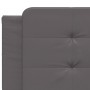 Bed frame with headboard gray synthetic leather 200x200 cm by vidaXL, Beds and slatted bases - Ref: Foro24-3208208, Price: 20...