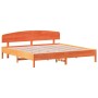 Estructura cama con cabecero madera pino marrón cera 180x200 cm de vidaXL, Camas y somieres - Ref: Foro24-3207200, Precio: 20...