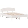 Bed frame with white pine wood headboard 120x200 cm by vidaXL, Beds and slatted bases - Ref: Foro24-3207214, Price: 174,22 €,...