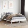 Bed frame with white pine wood headboard 120x200 cm by vidaXL, Beds and slatted bases - Ref: Foro24-3207214, Price: 174,22 €,...