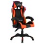 Gaming-Stuhl mit RGB-LED-Leuchten aus orangefarbenem und schwarzem Kunstleder von vidaXL, Bürostühle - Ref: Foro24-288002, Pr...