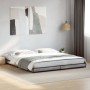 Estructura cama madera ingeniería metal gris Sonoma 200x200 cm de vidaXL, Camas y somieres - Ref: Foro24-845129, Precio: 102,...