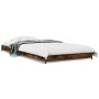 Estructura cama madera ingeniería metal roble humo 75x190 cm de vidaXL, Camas y somieres - Ref: Foro24-845188, Precio: 63,08 ...