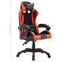 Silla gaming con luces LED RGB cuero sintético naranja y negro de vidaXL, Sillas de oficina - Ref: Foro24-288002, Precio: 198...