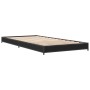 Estructura de cama madera de ingeniería y metal negro 90x200 cm de vidaXL, Camas y somieres - Ref: Foro24-845176, Precio: 68,...