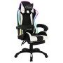 Gaming-Stuhl mit RGB-LED-Lichtern aus schwarzem und weißem Kunstleder von vidaXL, Bürostühle - Ref: Foro24-288011, Preis: 194...