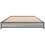 Estructura cama madera ingeniería metal gris Sonoma 100x200 cm de vidaXL, Camas y somieres - Ref: Foro24-845174, Precio: 69,0...