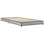 Estructura cama madera ingeniería metal gris Sonoma 100x200 cm de vidaXL, Camas y somieres - Ref: Foro24-845174, Precio: 69,0...