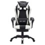 Silla gaming con luces LED RGB cuero sintético blanco y negro de vidaXL, Sillas de oficina - Ref: Foro24-288011, Precio: 194,...